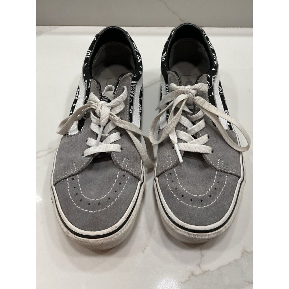 Vans Paisley Grey Suede Uni-Sex Shoes Size M 7 W 8.5